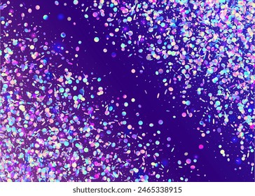 Rainbow Serpentine. Digital Dust. Festive Burst. Happy Colourful Illustration. Carnaval Glitter. Pink Disco Tinsel. 3d Texture. Falling Ribbon. Blue Rainbow Serpentine