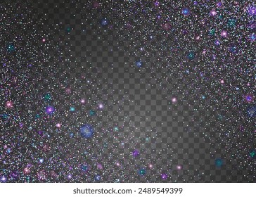 Rainbow Serpentine. Modern Design. Carnival Tinsel. Cristal Dust. Disco Pattern. Holographic Glitter. Pink Happy Paper. Laser Abstract Explosion. Purple Rainbow Serpentine