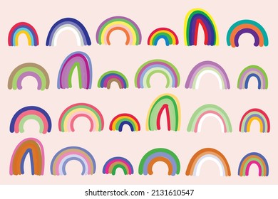 rainbow set ornament free vector