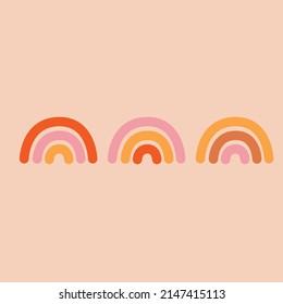 rainbow set pink abstract sticker 