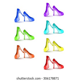 Rainbow set shoes