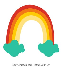 rainbow shape and color vector design