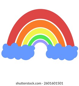 rainbow shape and color vector design