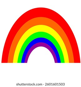 rainbow shape and color vector design
