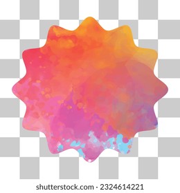 Rainbow shape colors watercolor paint stains vector backgrounds