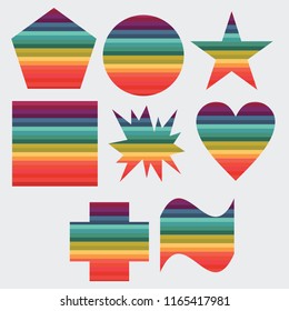 Rainbow shape design vector