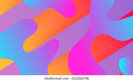 Rainbow Shape. Geometric Concept. Wavy Landing Page. Cool Digital Flyer. Trendy Paper. Technology Illustration. Blue Mobile Layout. Dynamic Background. Violet Rainbow Shape