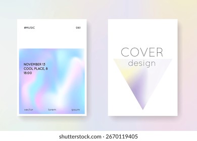 Forma de arco iris. Pantalla moderna. Fondo de prisma aislado. Malla de color. Presentación del Espectro. Efecto gráfico. Papel iridiscente rosa. Forma de arco iris púrpura