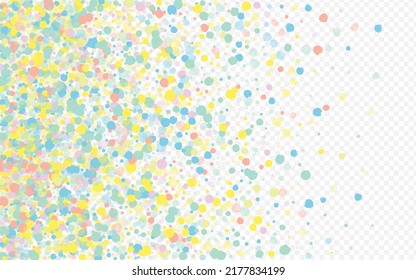 Rainbow Shine Carnaval Transparent Background. Celebrate Rain Pattern. Abstract Splash Backdrop. Pastel Circle Celebration Background.