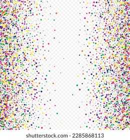 Rainbow Shine Celebrate Transparent Background. Happy Dust Wallpaper. Carnival Rain Background. Yellow Confetti Effect Banner.