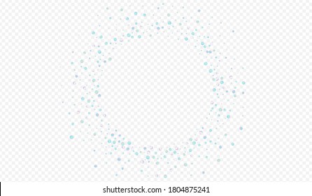 Rainbow Shine FallingFestive Transparent Background. Unicorn Vector Dot Backdrop. Flying Invitation. Holographic Celebrate Background.