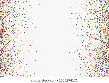 Rainbow Shine Happy Transparent Background. Independence Dust Background. FallingFestive Confetti Card. Color Polka Carnival Banner.