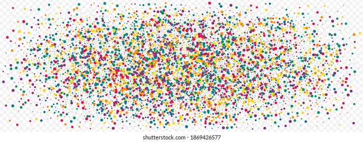 Rainbow Shine Transparent Panoramic Transparent Background. Independence Rain Texture. Celebrate Dust Banner. Color Circle Fun Illustration.