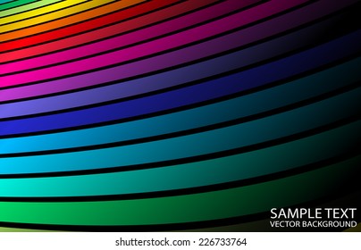 Rainbow shiny curvatures background illustration - Abstract rainbow colorful stripes background