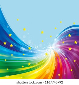 Rainbow shiny vector illustration