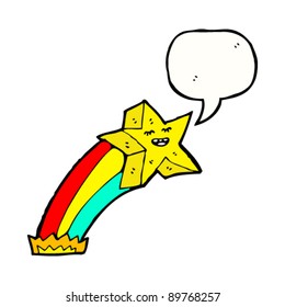 Rainbow Shooting Star Cartoon Character