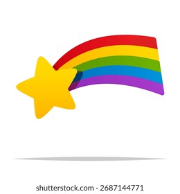 Regenbogen-Sternschnuppe, einzelne Abbildung