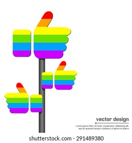 Rainbow signs like icon