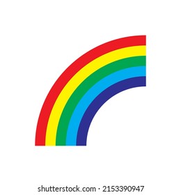 Rainbow Simple Clip Art Vector Illustration