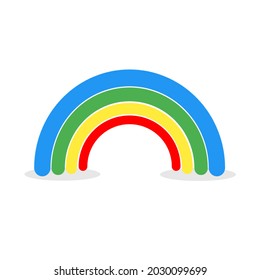 diseño gráfico vectorial de imagen simple de arco iris