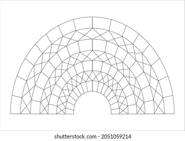 Rainbow sketch artistic style. vector illystration