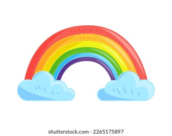rainbow sky icon isolated design