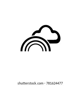 rainbow and sky vector icon. weather vector icon 