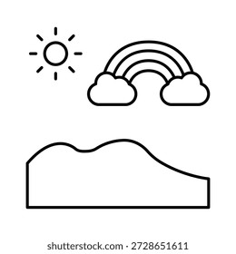  Rainbow Sky Vector icon which can easily modify or edit

