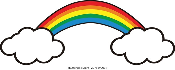 Regenbogen in den Himmel Vektorgrafiken