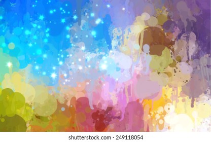 Rainbow sky. Vector version