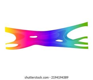 Rainbow Slime Stretch . Colorful Vector Illustration Child Toy. Vector Illustration Mucus, Paint, Slime, Snivels, Chewing Gum.