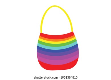 Ilustración vectorial de bolsita arcoiris Sling