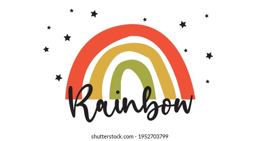 rainbow slogan print with rainbow