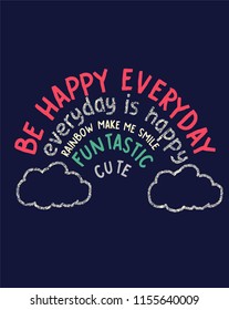 rainbow slogan smile 