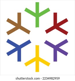 Rainbow snow of Chrismast in December vector