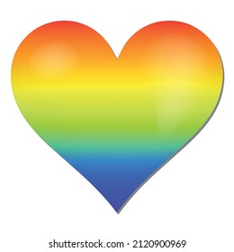 Rainbow soft blurred heart. The concept of LGBT. Vector colorful illustration. Rainbow soft blurred heart. The concept of LGBT. Vector colorful illustration. Volumetric heart