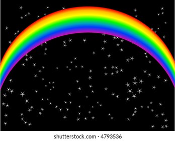 rainbow in space (vector)