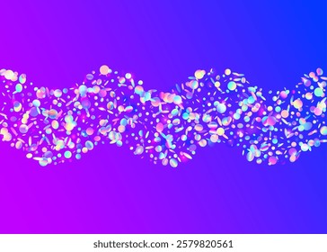 Rainbow Sparkle. Cristal Poster. Festive Glitter. Digital Banner. Iridescent Tinsel. 3d Isolated Backdrop. Light Concept. Blue Glare Background. Pink Rainbow Sparkle