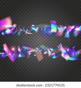 Rainbow Sparkles. Birthday Glare. Shiny Realistic Illustration. Blue Blur Glitter. Holiday Foil. Iridescent Effect. Laser Banner. Unicorn Art. Violet Rainbow Sparkles