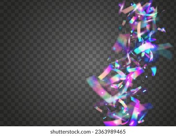 Rainbow Sparkles. Shiny Festival Serpentine. Bright Foil. Holographic Glitter. Purple Retro Glare. Blur Element. Modern Art. Iridescent Confetti. Pink Rainbow Sparkles