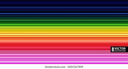 Rainbow spectrum colorful blurred motion lines abstract background. RGB EPS 10 vector illustration