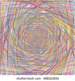 Rainbow spectrum lines grid, fractal divergent composition. Futuristic abstract vector background with intersecting lines, geometric overlay shapes pattern, fractal art endless graphic design.