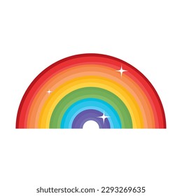 Rainbow spectrum nature multicolored celebration isolated