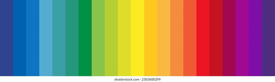 Rainbow spectrum stripped long banner background design. Colorful kids happy wallpaper.	