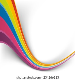 Rainbow Speed Wave Swoosh Colorful Background. Vector Illustration