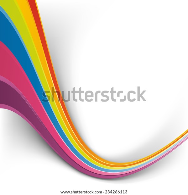 Rainbow Speed Wave Swoosh Colorful Background Stock Vector (Royalty ...