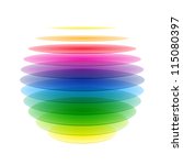 Rainbow sphere. Vector.