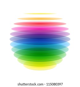 Rainbow sphere. Vector.