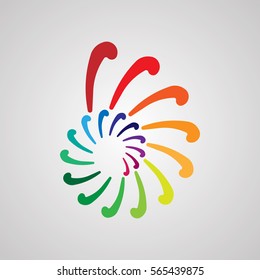 Rainbow spiral