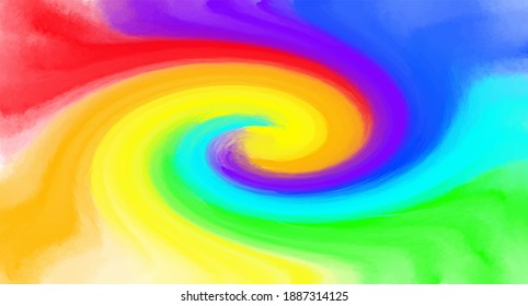 fondo de espiral arcoiris. Fondo abstracto para el diseño. Vector.